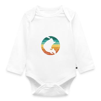 Don't Be A Dumb Bass Deep Sea Saltwater Fishing - Organic Longsleeve Baby Bodysuit - white - Front