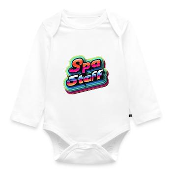 Spa Staff 8 - Baby Bio-Langarm-Body - Weiß - Vorne