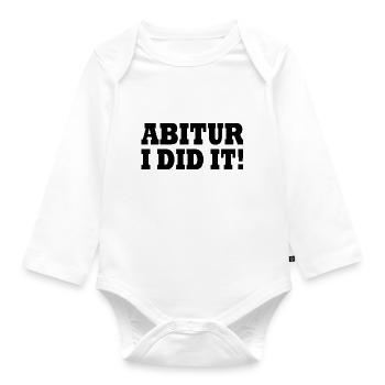 Abitur - Baby Bio-Langarm-Body - Weiß - Vorne