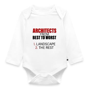 Architectes du meilleur au pire 1. Paysage 2 - Body Bébé bio manches longues - blanc - Devant