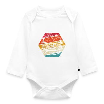 Burgers - fast food - delicious - Organic Longsleeve Baby Bodysuit - white - Front