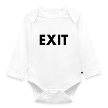 Exit - Organic Longsleeve Baby Bodysuit - white - Front