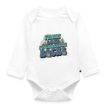 Geologe Steine Sammler - Baby Bio-Langarm-Body - Weiß - Vorne