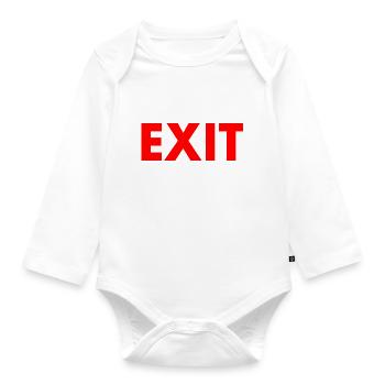 Exit - Organic Longsleeve Baby Bodysuit - white - Front