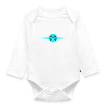 Fishing Fishing Hooks Fish - Organic Longsleeve Baby Bodysuit - white - Front