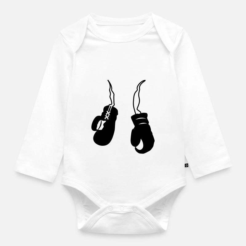 boxhandschuhe - Body Bébé bio manches longues - blanc