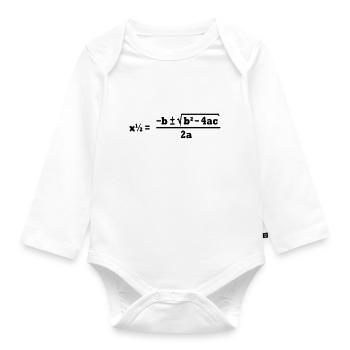 quadratic formula - Organic Longsleeve Baby Bodysuit - white - Front
