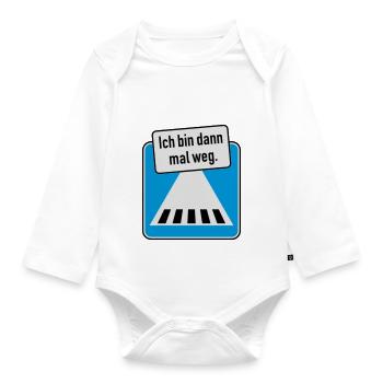 Ich bin dann mal weg. - Baby Bio-Langarm-Body - Weiß - Vorne