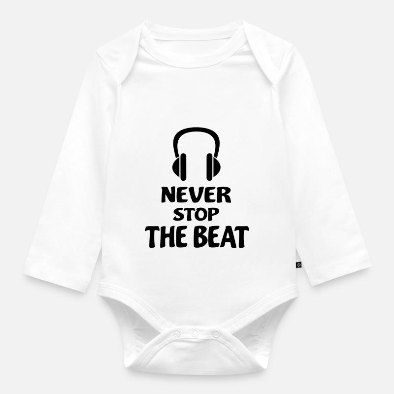DJ - Body Bébé bio manches longues - blanc