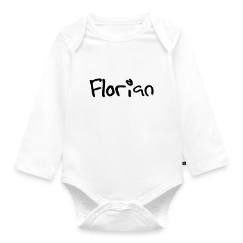 florian - Organic Longsleeve Baby Bodysuit - white - Front