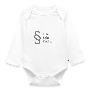 I'm right - Organic Longsleeve Baby Bodysuit - white - Front