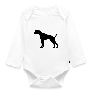boxer - Organic Longsleeve Baby Bodysuit - white - Front