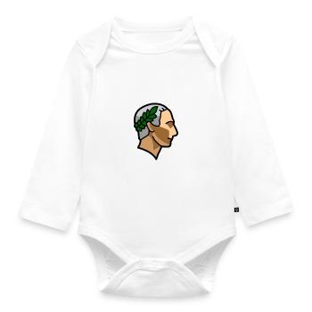 Random 012 Caesar - Organic Longsleeve Baby Bodysuit - white - Front