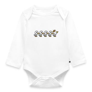 anfuehrer koenig krone koenigin prinzessin prinz a - Baby Bio-Langarm-Body - Weiß - Vorne