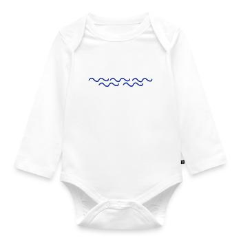 Waves - Organic Longsleeve Baby Bodysuit - white - Front