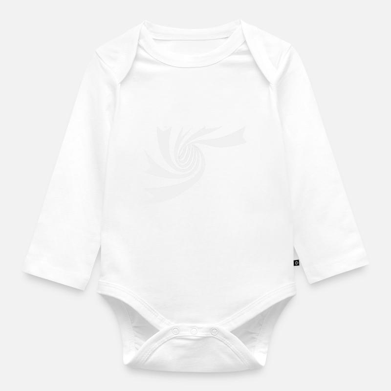 spirale - Body Bébé bio manches longues - blanc