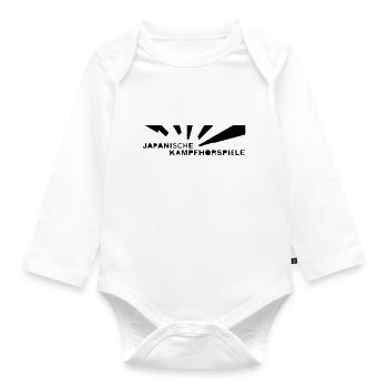 JAPANISCHE KAMPFHÖRSPIELE - Baby Bio-Langarm-Body - Weiß - Vorne