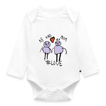 Moi et maman #Love - Body Bébé bio manches longues - blanc - Devant