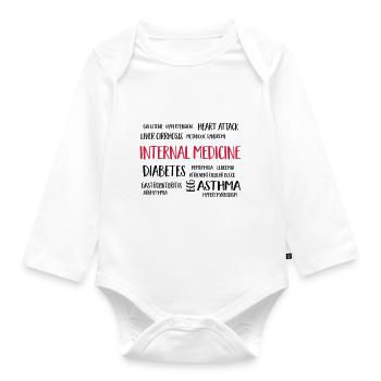 internal medicine - Organic Longsleeve Baby Bodysuit - white - Front