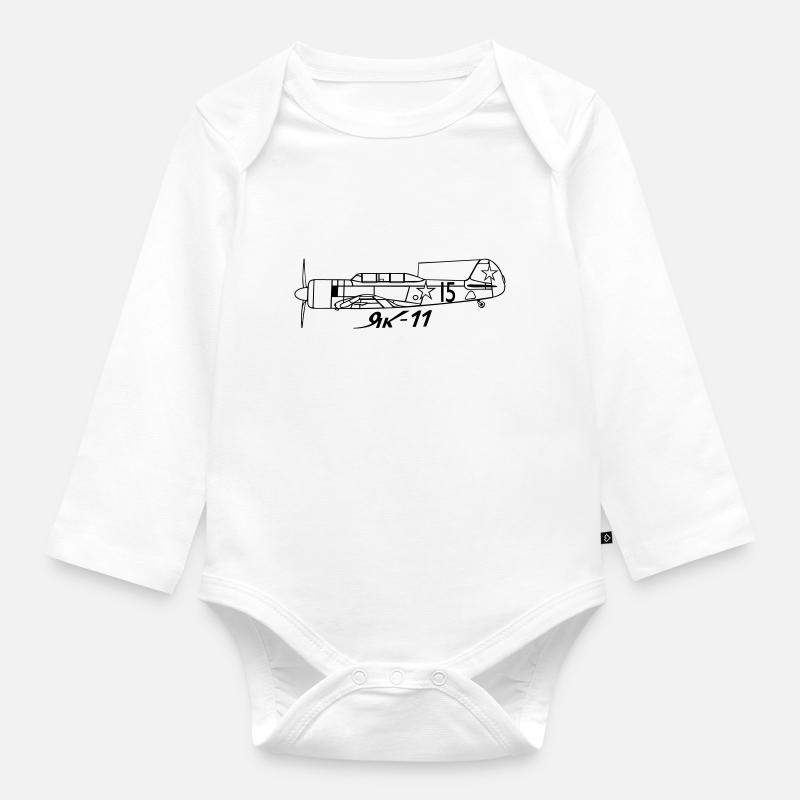 Yak 11 - Baby Bio-Langarm-Body - Weiß