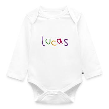 Lucas - Organic Longsleeve Baby Bodysuit - white - Front