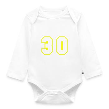 Symbole de 30 chiffres - Body Bébé bio manches longues - blanc - Devant