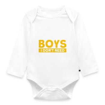 Vintage Père Papa Deux Garçons - Body Bébé bio manches longues - blanc - Devant