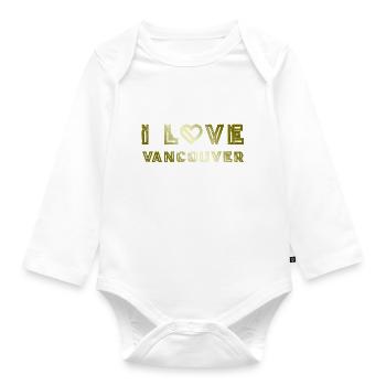 J’aime Vancouver - Body Bébé bio manches longues - blanc - Devant