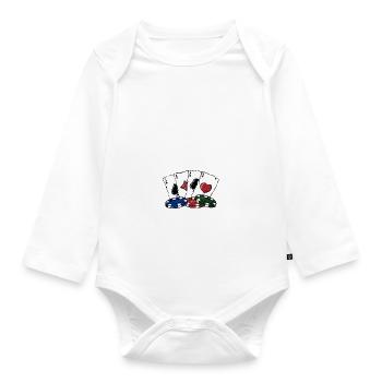 Je préfère jouer au poker casino gambler - Body Bébé bio manches longues - blanc - Devant