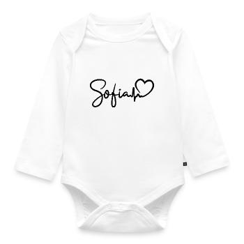 Sofia Heartbeat Bulgarie Sofia - Body Bébé bio manches longues - blanc - Devant