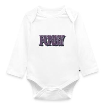 Funky Music - Baby Bio-Langarm-Body - Weiß - Vorne
