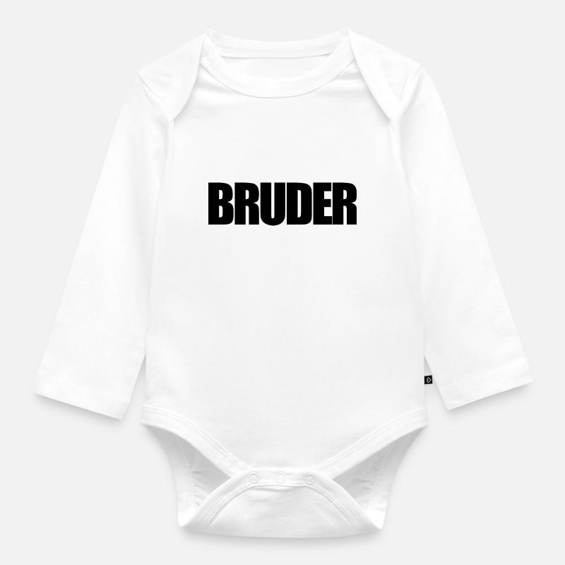Bruder - Baby Bio-Langarm-Body - Weiß