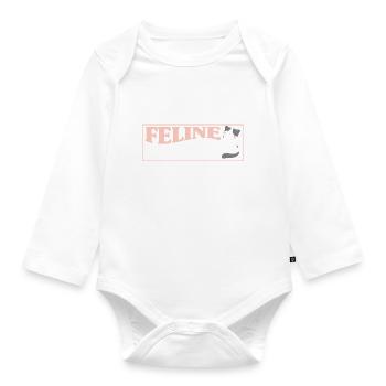 Katzenmama Katzeneltern Katzen Liebhaber Geschenk - Baby Bio-Langarm-Body - Weiß - Vorne