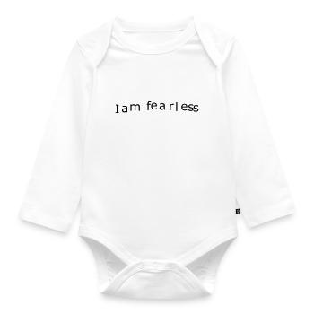 Ich bin furchtlos - Baby Bio-Langarm-Body - Weiß - Vorne