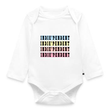 independent - Organic Longsleeve Baby Bodysuit - white - Front