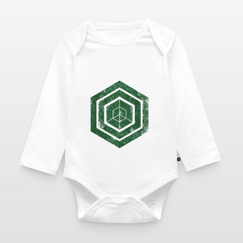 Hexagon-Programmierung Programmierer Codierung geometrisch Baby Bio-Langarm-Body