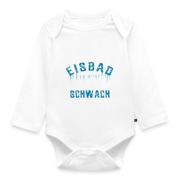 Ist das Eisbad zu kalt bist du zu schwach - Baby Bio-Langarm-Body - Weiß - Vorne