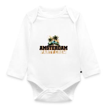 Vacances de l’équipage de fête à Amsterdam - Body Bébé bio manches longues - blanc - Devant