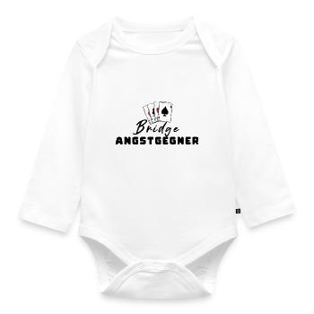 Bridge Angstgegner - Baby Bio-Langarm-Body - Weiß - Vorne