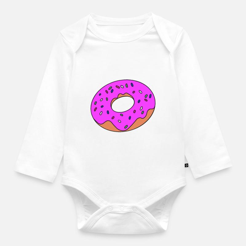 Donut Alone - Body Bébé bio manches longues - blanc