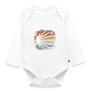 Camino - Camino de Santiago - Pilgrimage - Retro Vintage - Organic Longsleeve Baby Bodysuit - white - Front