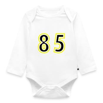 85 Nombre Collège - Body Bébé bio manches longues - blanc - Devant