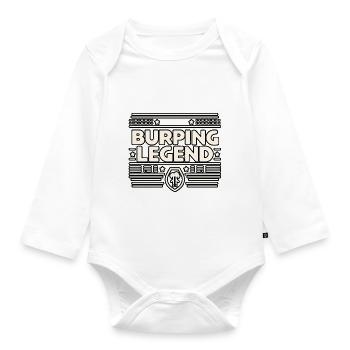 Burping Legend 15 - Organic Longsleeve Baby Bodysuit - white - Front