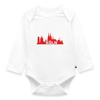 Cologne City Cologne Cathedral City Cologne Skyline Cologne - Organic Longsleeve Baby Bodysuit - white - Front