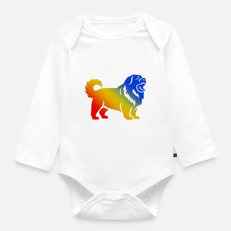 Chien Chow Chow - Body Bébé bio manches longues - blanc