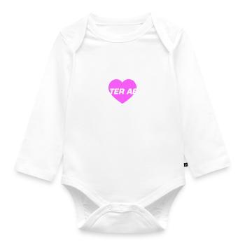 Polterabend Herz - Baby Bio-Langarm-Body - Weiß - Vorne