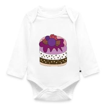 Törtchen - Baby Bio-Langarm-Body - Weiß - Vorne