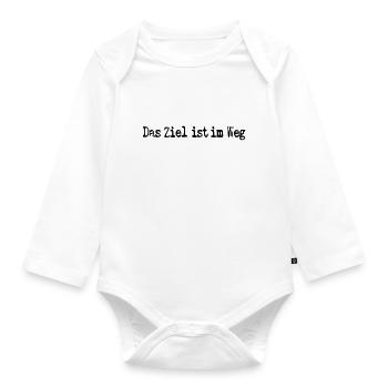 das ziel ist im weg - Baby Bio-Langarm-Body - Weiß - Vorne