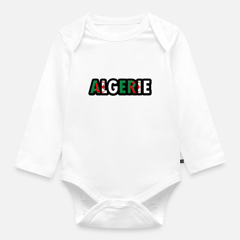 algeria - Baby Bio-Langarm-Body - Weiß