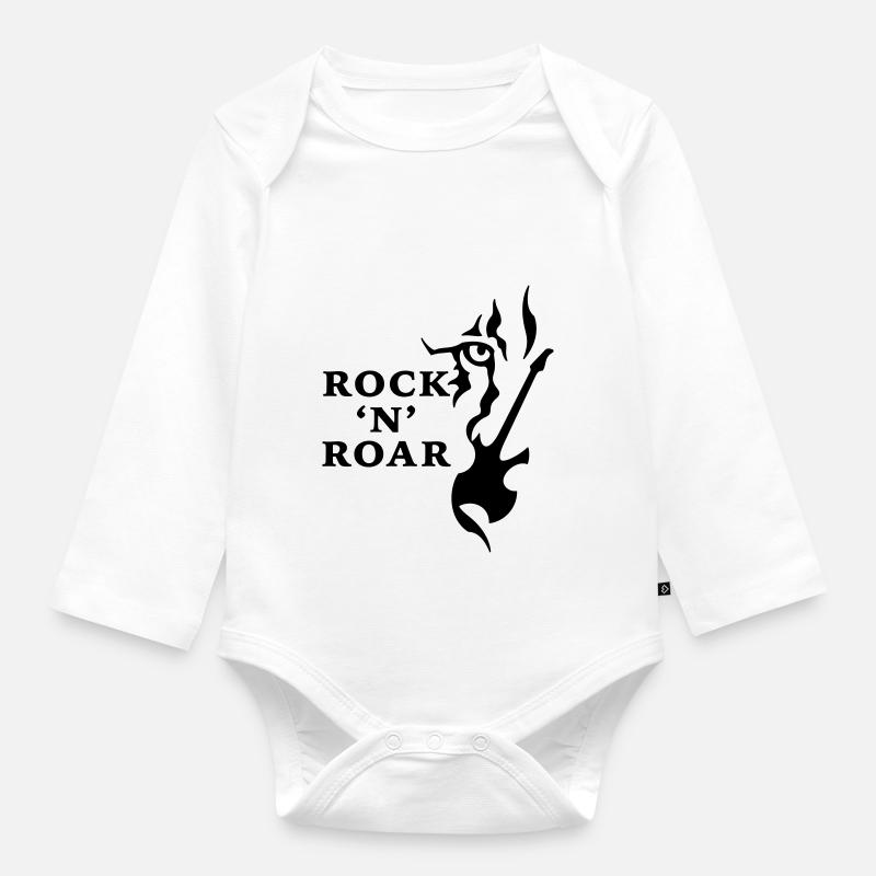 Rock & Roar (monochrome) - Body Bébé bio manches longues - blanc